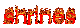 flame text reading 'shrines'